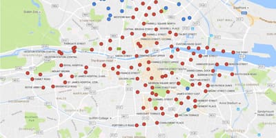 Dublinbikes քարտեզի վրա